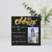 Lass's Celebrate Dazzling-Fesseln Einladung (Stehend Vorderseite)