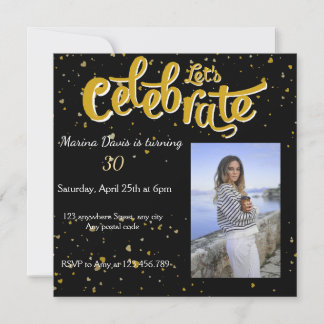 Lass's Celebrate Dazzling-Fesseln Einladung