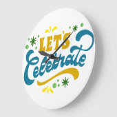 Lass's Celebrate | Festiges Party Große Wanduhr (Winkel)