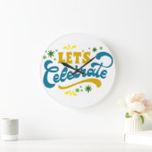 Lass's Celebrate | Festiges Party Große Wanduhr (Zuhause)