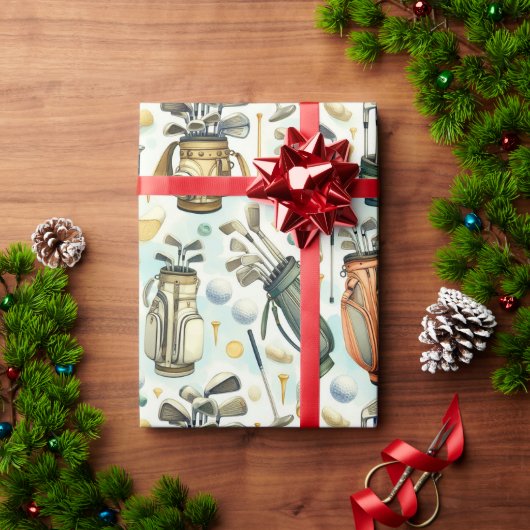 Lass's Celebrate mit einem Golf-Party Geschenkpapier (Feiertagsgeschenk)