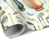 Lass's Celebrate mit einem Golf-Party Geschenkpapier (Rolleneckpunkt)