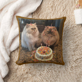 Lass's Celebrate! Niedliche Geburtstag Katzenwirbe Kissen