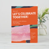 Lass's Celebrate Together custom Einladung (Stehend Vorderseite)