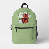 "Lass's Do This"-Affe - Der weiße Lotus Bedruckter Rucksack (Vorderseite)