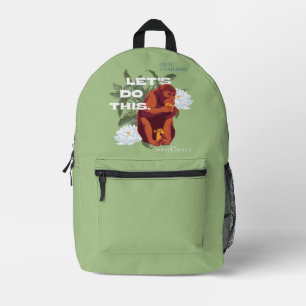 "Lass's Do This"-Affe - Der weiße Lotus Bedruckter Rucksack