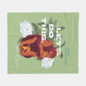 "Lass's Do This"-Affe - Der weiße Lotus Fleecedecke (Vorderseite (Horizontal))