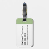 "Lass's Do This"-Affe - Der weiße Lotus Gepäckanhänger (Rückseite vertikal)