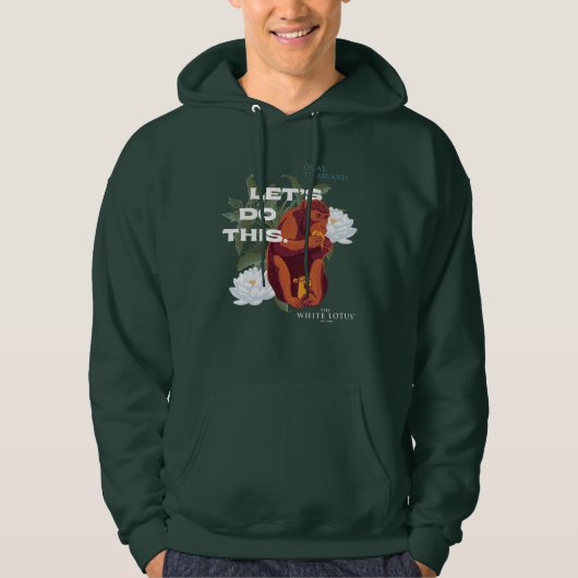 "Lass's Do This"-Affe - Der weiße Lotus Hoodie (Vorderseite)