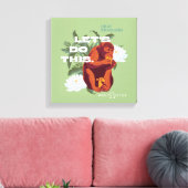 "Lass's Do This"-Affe - Der weiße Lotus Leinwanddruck (Insitu (Wohnzimmer))