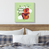 "Lass's Do This"-Affe - Der weiße Lotus Leinwanddruck (Insitu (Schlafzimmer))