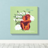 "Lass's Do This"-Affe - Der weiße Lotus Leinwanddruck (Insitu (Holzboden))