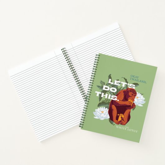 "Lass's Do This"-Affe - Der weiße Lotus Notizblock (Innenseite)