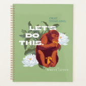 "Lass's Do This"-Affe - Der weiße Lotus Planer (Vorderseite)