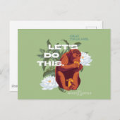 "Lass's Do This"-Affe - Der weiße Lotus Postkarte (Vorne/Hinten)