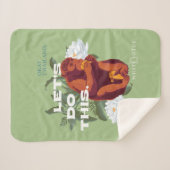 "Lass's Do This"-Affe - Der weiße Lotus Sherpadecke (Vorderseite (Horizontal))