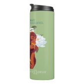 "Lass's Do This"-Affe - Der weiße Lotus Thermosbecher (Nach rechts gedreht)