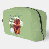 "Lass's Do This"-Affe - Der weiße Lotus Waschbeutel (Rechte Ecke)