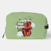 "Lass's Do This"-Affe - Der weiße Lotus Waschbeutel (Rückseite)