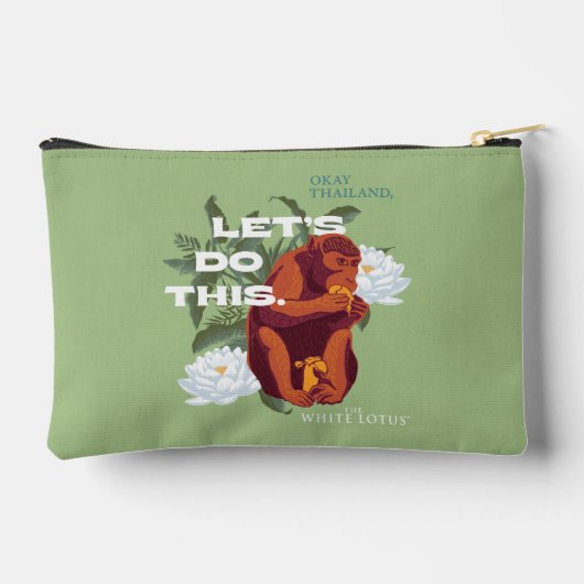 "Lass's Do This"-Affe - Der weiße Lotus Zubehörtasche (Rückseite)
