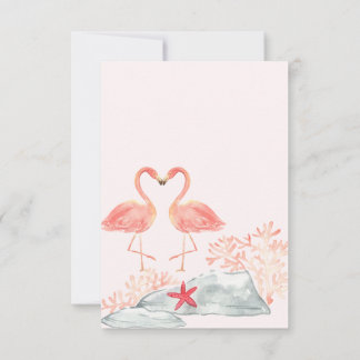 Lass's Flamingle Birthday Invite - Tropical Party Dankeskarte