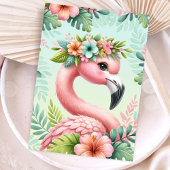 Lass's Flamingle Girls Pink Flamingo 3. Geburtstag Einladung
