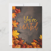 Lass's Gather for Erntedank Dinner | Herbstlaub Einladung (Rückseite)