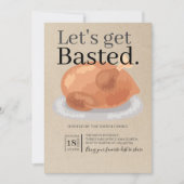 Lass's Get Basted Erntedank Dinner Einladung (Vorderseite)