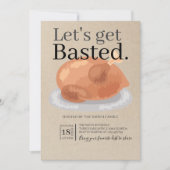 Lass's Get Basted Erntedank Dinner Einladung (Vorderseite)