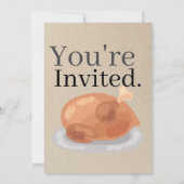 Lass's Get Basted Erntedank Dinner Einladung (Rückseite)