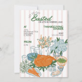 Lass's Get Basted Erntedank Dinner Einladung (Vorderseite)