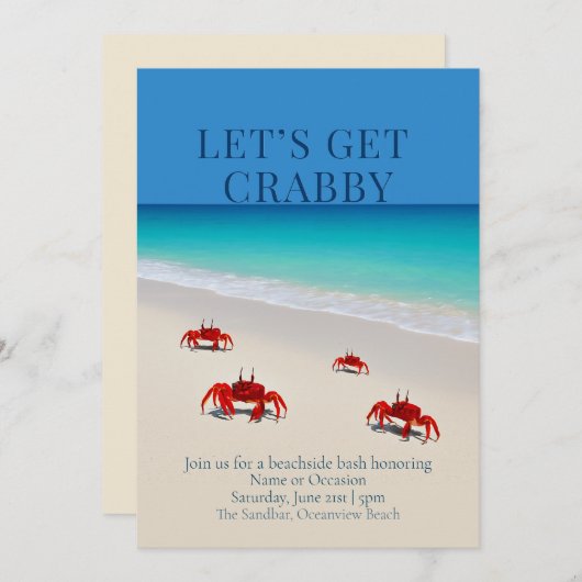 Lass's Get Crabby - Custom Invite | Ankündigung (Vorne/Hinten)