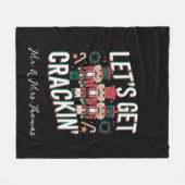 Lass's Get Crackin' Diese Weihnachts-Funny Retro N Fleecedecke (Vorderseite (Horizontal))