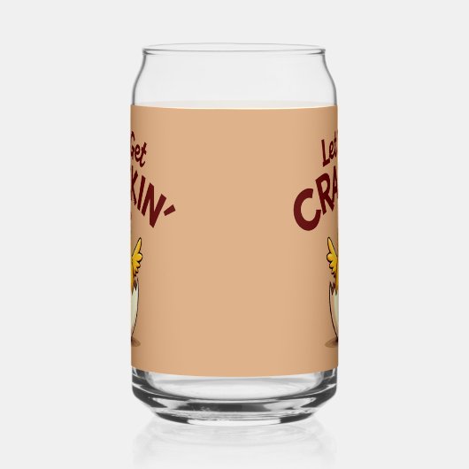 Lass's Get Crackin's Funny Chicken Farm Pun Dosenglas (Links)