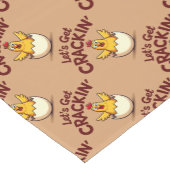 Lass's Get Crackin's Funny Chicken Farm Pun Kurzer Tischläufer (Ecke)