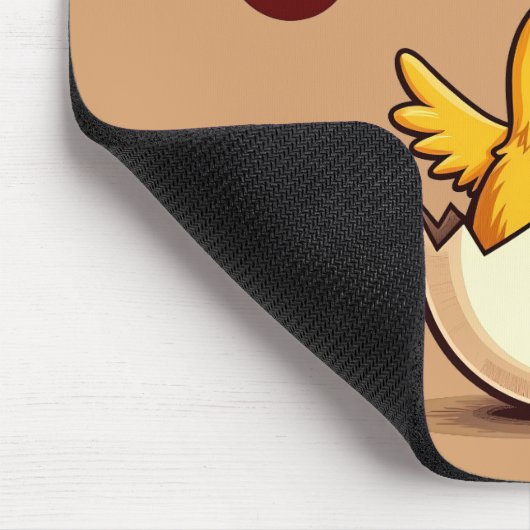 Lass's Get Crackin's Funny Chicken Farm Pun Mousepad (Ecke)