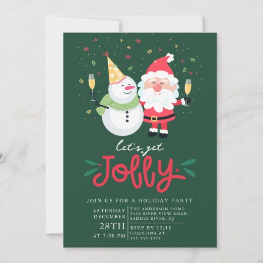Lass's Get Jolly" Feier Einladung (Vorderseite)
