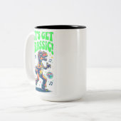 Lass's Get Jurassic! Zweifarbige Tasse (Vorderseite Links)