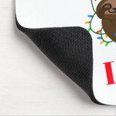 Lass's Get Lit Christmas Sloth Mousepad (Ecke)
