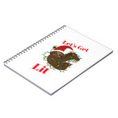 Lass's Get Lit Christmas Sloth Notizblock (Linke Seite)