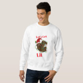 Lass's Get Lit Christmas Sloth Sweatshirt (Vorne ganz)