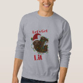 Lass's Get Lit Christmas Sloth Sweatshirt (Vorderseite)