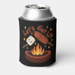 Lass's Get Lit Firepit - Niedlicher Marshmallow & Dosenkühler