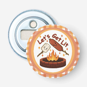 Lass's Get Lit Firepit - Niedlicher Marshmallow & Flaschenöffner