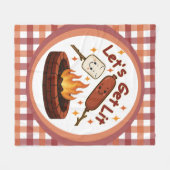 Lass's Get Lit Firepit - Niedlicher Marshmallow &  Fleecedecke (Vorderseite (Horizontal))