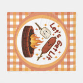 Lass's Get Lit Firepit - Niedlicher Marshmallow &  Fleecedecke (Vorderseite (Horizontal))