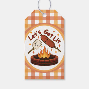 Lass's Get Lit Firepit - Niedlicher Marshmallow & Geschenkanhänger