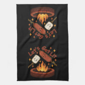 Lass's Get Lit Firepit - Niedlicher Marshmallow &  Geschirrtuch (Vertikal)