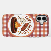 Lass's Get Lit Firepit - Niedlicher Marshmallow & iPhone Hülle (Rückseite (Horizontal))