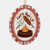 Lass's Get Lit Firepit - Niedlicher Marshmallow & Keramik Ornament (Rechts)